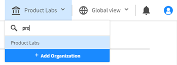 Search for the organization in Spot console